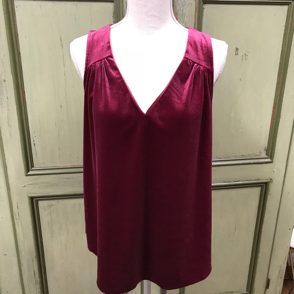 Burgundy velvet top